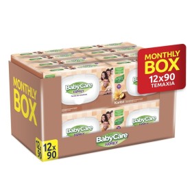 BABYCARE Family Karite Wipes Monthly Box, Υγρά Μαντιλάκια για Όλη την Οικογένεια (12x90 Τεμάχια) -1080 Τεμάχια