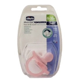 CHICCO Physio Forma Soft, Πιπίλα Όλο Σιλικόνη Ροζ 6-16m -1τεμ