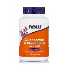 NOW FOODS Glucosamine & Chondroitin with MSM, Συμπλήρωμα Διατροφής για την Προστασία των Χόνδρων -90caps