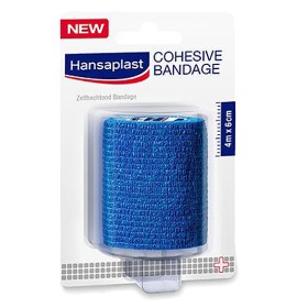 HANSAPLAST Cohesive Bandage, Αυτοκόλλητος Επίδεσμος 4m x 6cm - 1τμχ