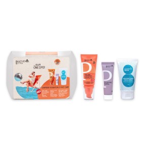 PANTHENOL EXTRA Sunproof Essentials Face Care, Diaphanous SPF50,  Αντηλιακό Τζελ Προσώπου - 50ml  & Face & Eye Cream, Αντιρυτιδική Κρέμα Προσώπου-  Ματιών - 20ml & Volcanic Sand Facial Scrub, Κρέμα Απολέπισης - 75ml & Δώρο Νεσεσέρ