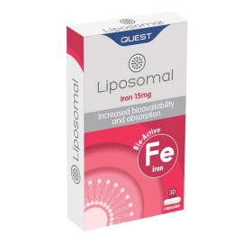 QUEST Liposomal Iron 15mg, Συμπλήρωμα Διατροφής με Λιποσωμικό Σίδηρο - 30caps
