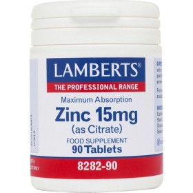 LAMBERTS Zinc 15mg(as Citrate) - 90tabs