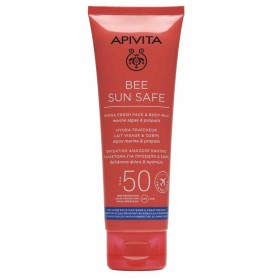 APIVITA Bee Sun Safe Hydra Fresh Face & Body Milk Travel Size, Ενυδατικό Αντηλιακό Γαλάκτωμα για Πρόσωπο & Σώμα SPF50 - 100ml