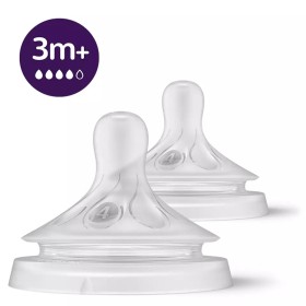 PHILIPS AVENT Natural Response Teat 3m+, Θηλή Σιλικόνης Ροής 4, SCY964/02 - 2τεμ