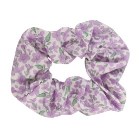 NOVITA Γυναικείο Scrunchie Μαλλιών Φλοράλ, Μώβ