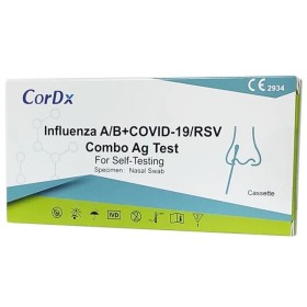 CORDX Influenza A/B & Covid-19/ RSV Combo Ag Rapid Self Test - 1τεμ