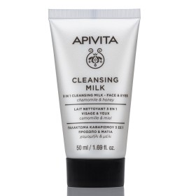 APIVITA Cleansing Milk, Γαλάκτωμα καθαρισμού 3σε1 για Πρόσωπο & Μάτια - 50ml