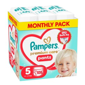 PAMPERS Premium Care Pants No 5 (11-17kg) Monthly Pack,  Πάνα-Βρακάκι -108τεμ