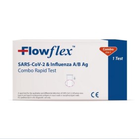 FLOWFLEX SARS- Cov-2 (COVID 19) & Influenza A/B Antigen Rapid Test , Διαγνωστικό Τέστ Ρινοφαρυγγικού Επιχρίσματος για το Νέο Κορονοϊό & τη Γρίπη Α/Β - 1τεμ