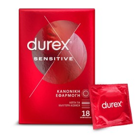 DUREX Sensitive, Λεπτά Προφυλακτικά με Κανονική Εφαρμογή - 18τεμ