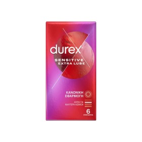 DUREX Sensitive Extra Lube, Λεπτά Προφυλακτικά με Έξτρα Λιπαντικό - 6τεμ