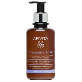 APIVITA Cleansing Foam, Αφρός Καθαρισμού Προσώπου & Ματιών με Ελιά, Λεβάντα & Πρόπολη - 200ml
