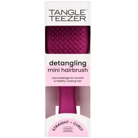 TANGLE TEEZER Detangling Mini Hairbrush, Straigth- Curly, Electric Raspberry , Μικρή Βούρτσα Ξεμπερδέματος Μαλλιών - 1τεμ
