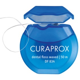 CURAPROX DF 834 Dental Floss Waxed Mint, Οδοντικό Νήμα Κερωμένο - 1x50m