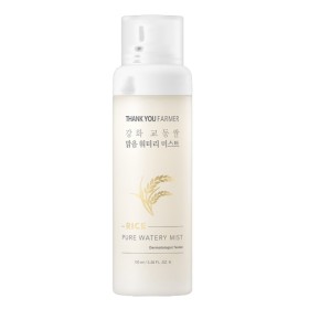THANK YOU FARMER Rice Pure Watery Mist, Δροσερό Mist Προσώπου με Εκχύλισμα Ρυζιού, που Ενυδατώνει Άμεσα & Αναζωογονεί την Ξηρή, Τραχιά Επιδερμίδα -100ml