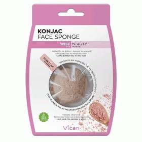 VICAN Wise Beauty Konjac Face Sponge- Pink Clay