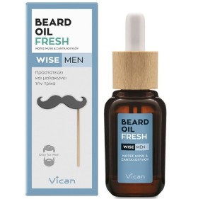 VICAN Wise Men Beard Oil, Fresh - 30ml