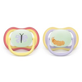 PHILIPS AVENT Ultra Air 0-6m Nighttime, Πιπίλα που Λάμπει στο Σκοτάδι SCF376/25 -2τεμ