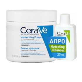 CERAVE Σετ Moisturising Cream Ενυδατική Κρέμα - 454gr & ΔΩΡΟ Hydrating Cleanser - 20ml