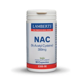 LAMBERTS NAC (N-Acetyl Cysteine) 300mg, Συμπλήρωμα Διατροφής με Ν-Ακέτυλο-Κυστείνης - 90caps