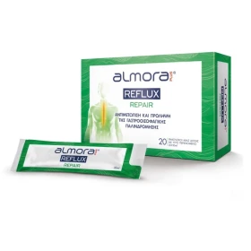 ELPEN Almora Plus Reflux Repair, Συμπλήρωμα Διατροφής Κατά της Γαστροοισοφαγικής Παλινδρομισης - 20φακελάκια x 10ml
