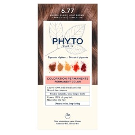 PHYTO Phytocolor Νο6.77 Light Brown Cappuccino, Μόνιμη Βαφή Μαλλιών Μαρόν Ανοιχτό Καπουτσίνο