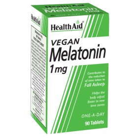 HEALTH AID Melatonin 1mg, Συμπλήρωμα Διατροφής με Μελατονίνη -  90tabs
