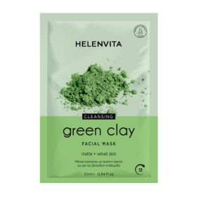 HELENVITA Green Clay Cleansing Mask, Μάσκα Προσώπου με Πράσινη Άργιλο για Βαθύ Καθαρισμό - 10ml