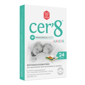 VICAN Cer8 Junior Microcapsules Patch, Παιδικά Αντικουνουπικά Αυτοκόλλητα με Μικροκάψουλες - 24pcs
