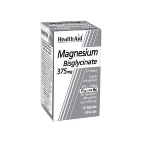 HEALTH AID Magnesium Bisglycinate 375mg, Μαγνήσιο Δισγλυγινικό & Βιταμίνη Β6 - 60tabs