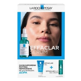 LA ROCHE POSAY Effaclar Serum Promo Set, Ορός κατά των Επίμονων Ατελειών -30ml & ΔΩΡΟ Τζελ Καθαρισμού -50ml & Τζελ Κρέμα κατά των Ατελειών -3ml, 1σετ