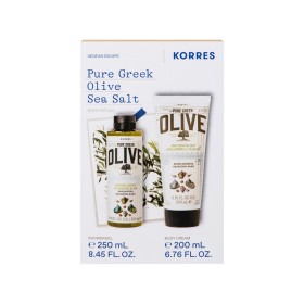 KORRES Pure Greek Olive Sea Salt, Θαλασσινό Αλάτι Ελαιώνας Κρήτης Αφρόλουτρο - 250ml & Κρέμα Σώματος - 200ml
