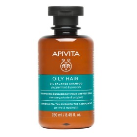 APIVITA Oily Hair Shampoo, Σαμπουάν Κατά της Λιπαρότητας με Μέντα & Πρόπολη - 250ml