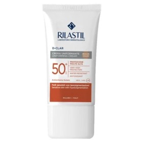 RILASTIL D-CLAR Uniforming Cream SPF50+, Αντηλιακή Κρέμα Προσώπου με Χρώμα για Ομοιόμορφη Όψη, Medium Color - 40ml
