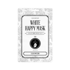 KOCOSTAR White Happy Mask, Μάσκα Προσώπου με Νιασιναμίδη για Λάμψη - 1τεμ