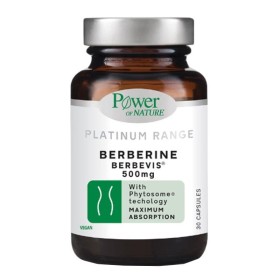 POWER OF NATURE Platinum Range Berberine 500mg, Συμπλήρωμα Διατροφής με Βερβερίνη -30caps