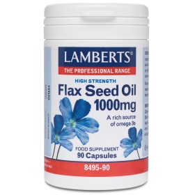 LAMBERTS Flax Seed Oil 1000mg, Λάδι από Λιναρόσπορο - 90caps