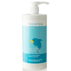 HELENVITA Baby All Over Cleanser, Βρεφικό Απαλό Σαμπουάν & Αφρόλουτρο - 1lt