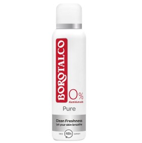 BOROTALCO Pure Spray, Αποσμητικό Χωρίς Άλατα Αλουμινίου- 150ml