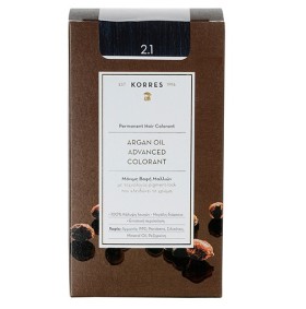KORRES Βαφή Argan Oil, 2.1 Μαύρο Μπλέ - 50ml