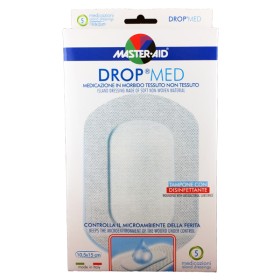 MASTER AID Drop Med, Αντικολλητικές Αυτοκόλλητες Γάζες 10.5x15cm - 5τεμ
