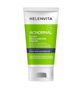 HELENVITA Acnormal Ultra Rebalancing Cream, Ενυδατική Κρέμα Βαθιάς Εξισορρόπησης Σμήγματος -60ml