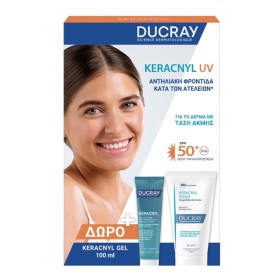 DUCRAY Keracnyl UV Anti-Blemish Fluid SPF50+ - 50ml & ΔΩΡΟ Keracnyl Gel Moussant -40ml