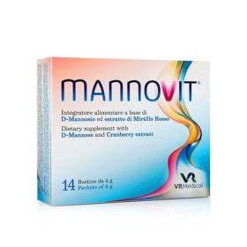 VR MEDICAL Mannovit Συμπλήρωμα Διατροφής με D-Μαννόζη & Εκχύλισμα Κράνμπερυ - 14 φακελάκια x 4gr