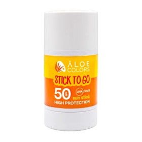 ALOE COLORS Stick To Go SPF50, Αντηλιακό Κατάλληλο για Πρόσωπο, Μάτια και Ευαίσθητες Περιοχές -30gr