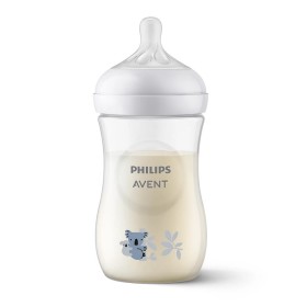 PHILIPS AVENT Natural Response 1m+, Πλαστικό Μπιμπερό με Σχέδιο Κοάλα με Θηλή Σιλικόνης Ροής 3, SCY903/67, 260ml - 1τεμ