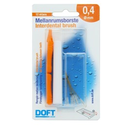 DOFT Interdental Brush, Μεσοδόντια Βουρτσάκια 0.4mm - 12τεμ
