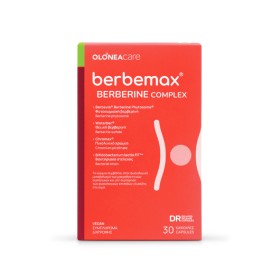 OLONEA Berbemax Berberine Complex, Συμπλήρωμα Διατροφής με 2 Μορφές Βερβερίνης, Πικολινικό Χρώμιο & Προβιοτικό Στέλεχος - 30caps