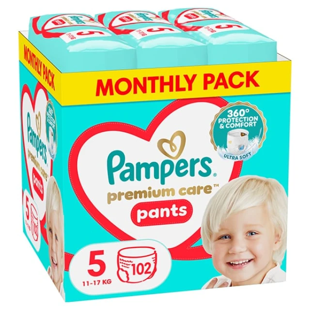 PAMPERS Premium Care Pants No 5 (11-17kg) Monthly Pack - 102τεμ